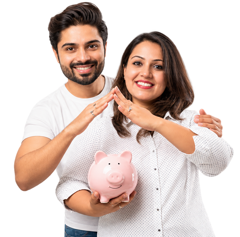 Indian couple planning their financial future